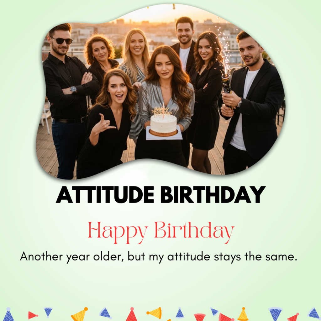 Attitude Birthday Captions